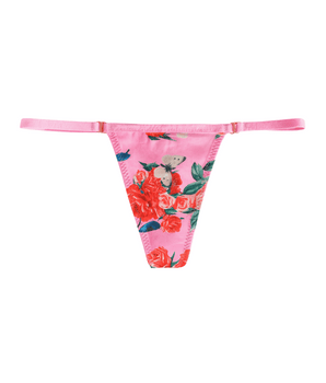 Blooming Rose Strappy Thong