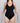 All-Black Compression One-Piece Swimsuit