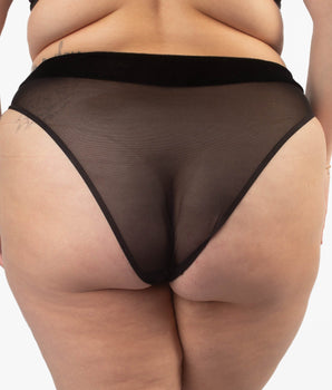 Miss Kitty Cat Velvet + Mesh Cheeky