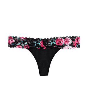 Midnight Garden Cotton Thong