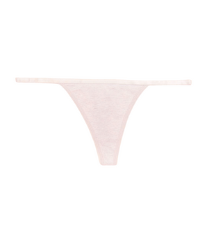 Shimmering Silver Cotton Thong