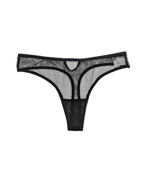 Black Fishnet Thong